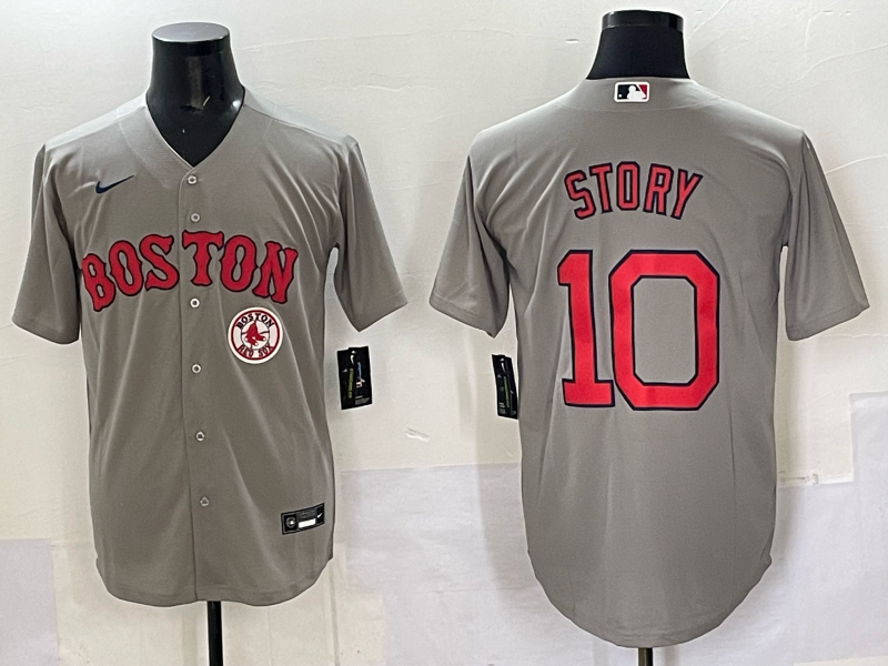 Men Boston Red Sox #10 Story grey 2025 Nike MLB Jersey 01->boston red sox->MLB Jersey